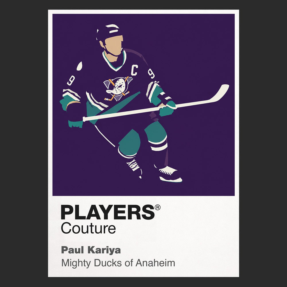 Paul Kariya Mighty Ducks Ice Hockey Icon Frame Men's T-Shirt – image 9
