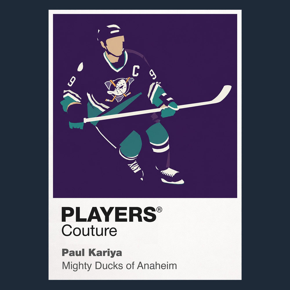 Paul Kariya Mighty Ducks Ice Hockey Icon Frame Men's Hoodie – image 1