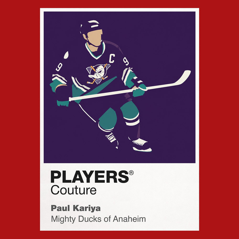 Paul Kariya Mighty Ducks Ice Hockey Icon Frame Men's Hoodie – image 7