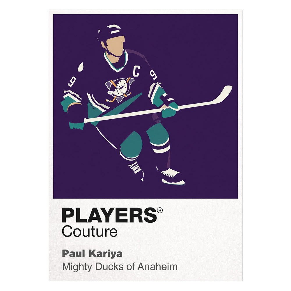 Paul Kariya Mighty Ducks Ice Hockey Icon Frame Men's Hoodie – image 8