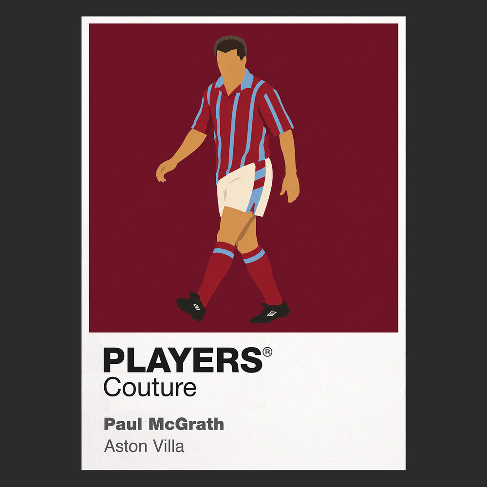 Paul McGrath Aston Villa Icon Frame — Black