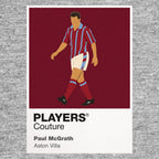 Paul McGrath Aston Villa Icon Frame Men's Hoodie — Gray Artwork