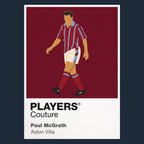 Paul McGrath Aston Villa Icon Frame Men's Hoodie — Navy Artwork