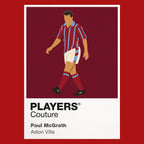 Paul McGrath Aston Villa Icon Frame Men's Hoodie — Red Artwork