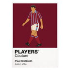 Paul McGrath Aston Villa Icon Frame — White