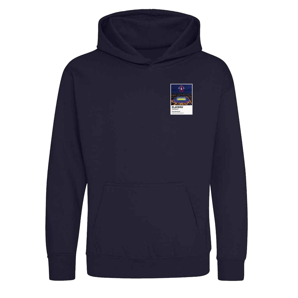 Paul McGrath Aston Villa Icons in Lights Frame Kids Hoodie in Navy