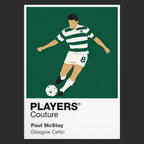 Paul McStay Celtic Icon Frame Men's Hoodie — Black Artwork