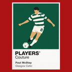 Paul McStay Celtic Icon Frame Men's Hoodie — Red Artwork