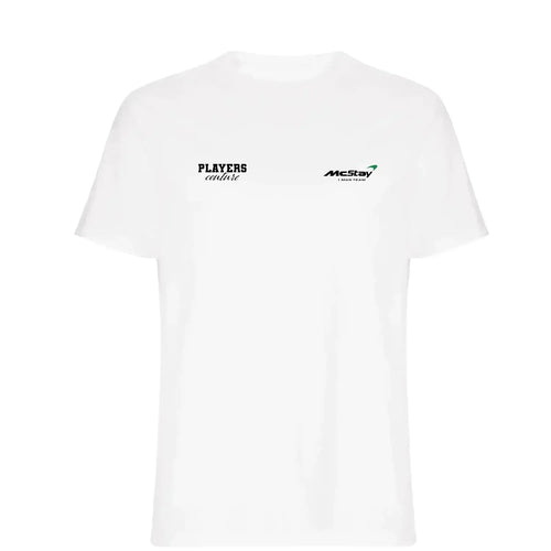 Paul McStay t-shirt – white men's t-shirt featuring the Paul McStay Players Couture logo