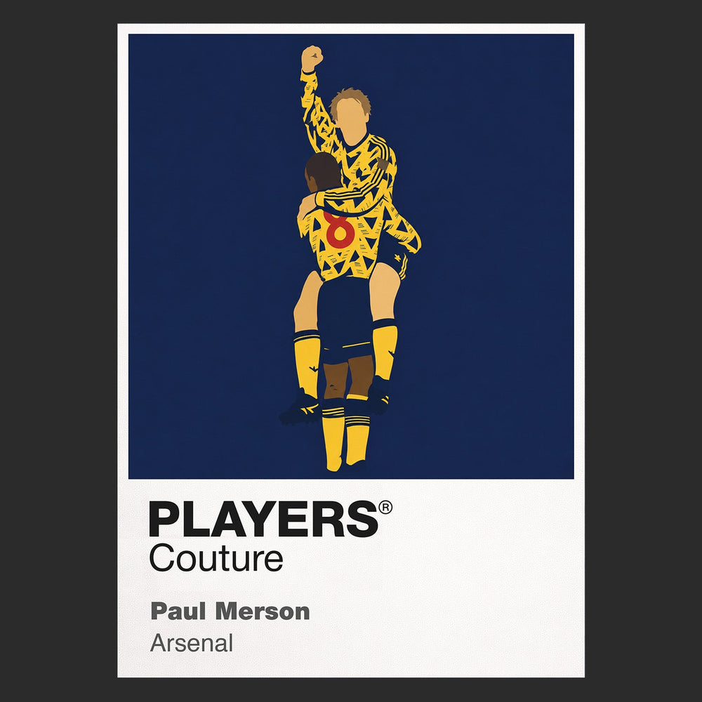 Paul Merson Arsenal Icon Frame Men's Hoodie — Black Artwork