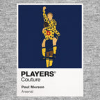 Paul Merson Arsenal Icon Frame Men's Hoodie — Gray Artwork