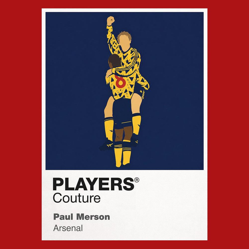 Paul Merson Arsenal Icon Frame Men's Hoodie — Red Artwork