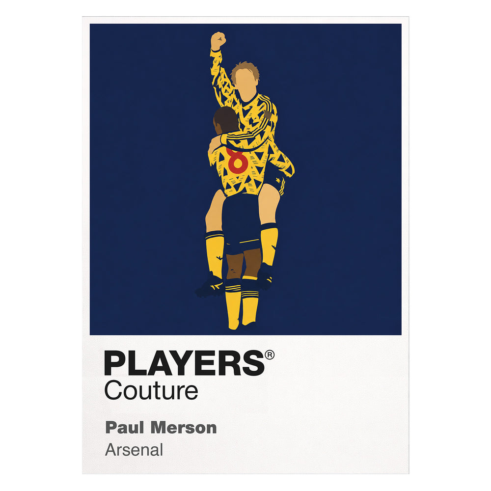 Paul Merson Arsenal Icon Frame — White