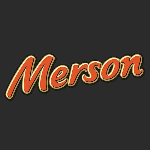 Paul Merson Logo Men's T-Shirt – black close-up detail shot of the Paul Merson Players Couture logo design