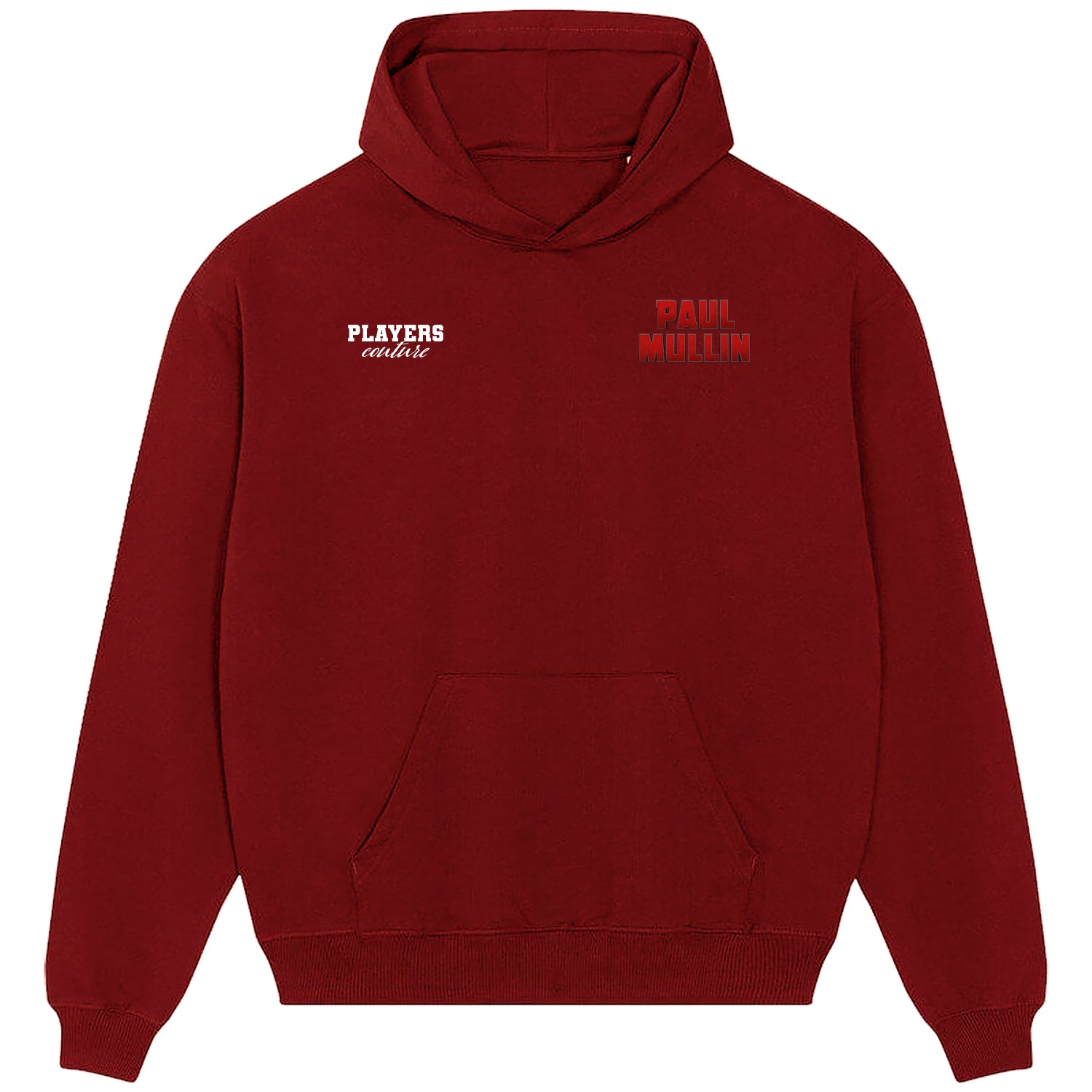 Paul Mullin Logo Players Couture Men's Casual Hoodie Red