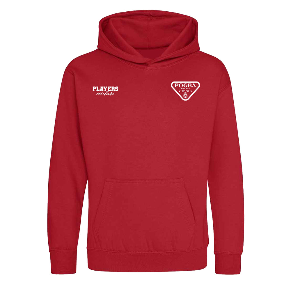 Paul Pogba Logo Players Couture Kids Hoodie Red