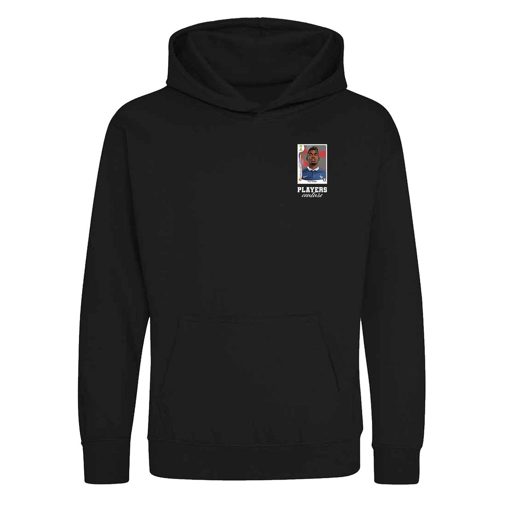 Paul Pogba World Cup Sticker Kids Hoodie – paul pogba sticker kids black hoodie Players Couture design