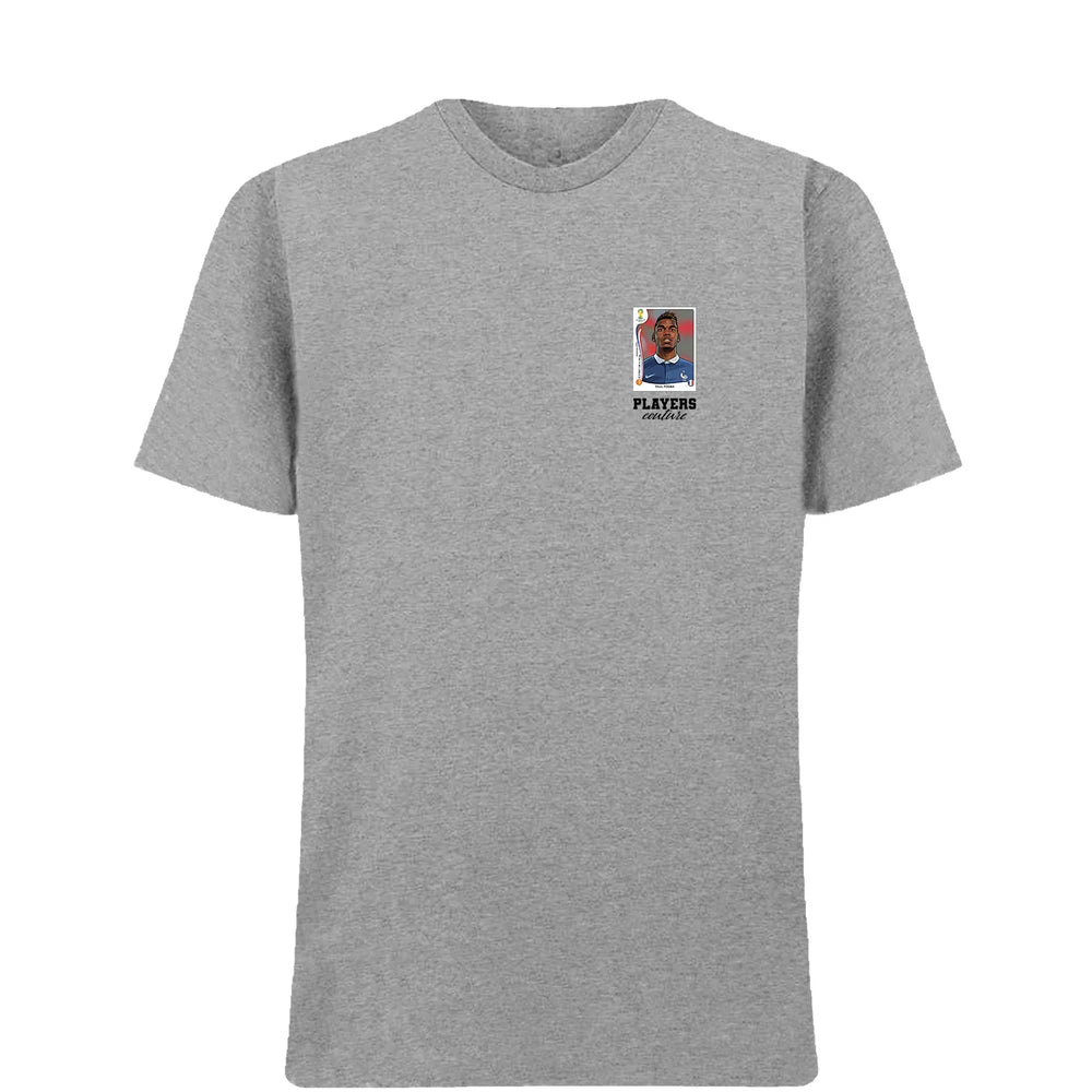 Paul Pogba World Cup t-shirt – grey men's t-shirt featuring the Paul Pogba World Cup Players Couture logo