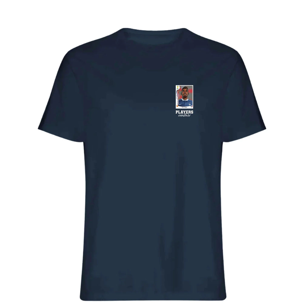 Paul Pogba World Cup t-shirt – navy men's t-shirt featuring the Paul Pogba World Cup Players Couture logo