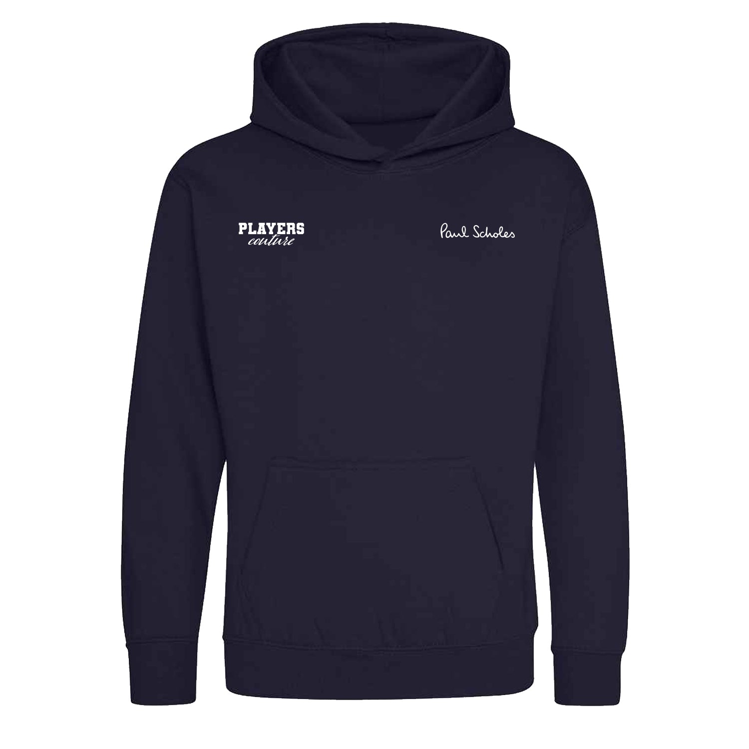 Paul Scholes Logo Players Couture Kids Hoodie Navy