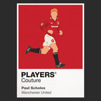 Paul Scholes Manchester United Icon Frame Men's Hoodie — Black Artwork