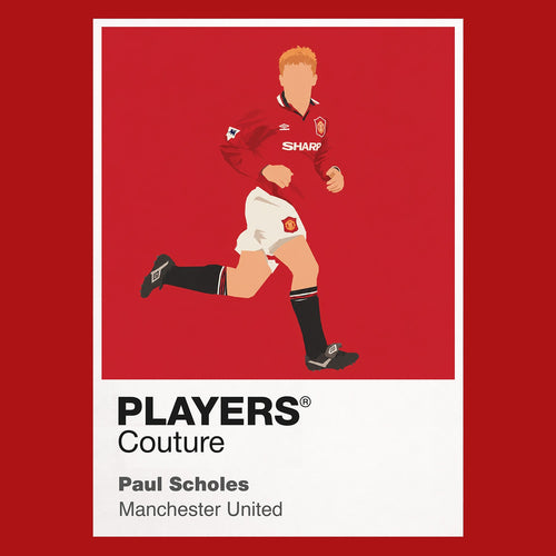 Paul Scholes Manchester United Icon Frame Men's Hoodie — Red Artwork
