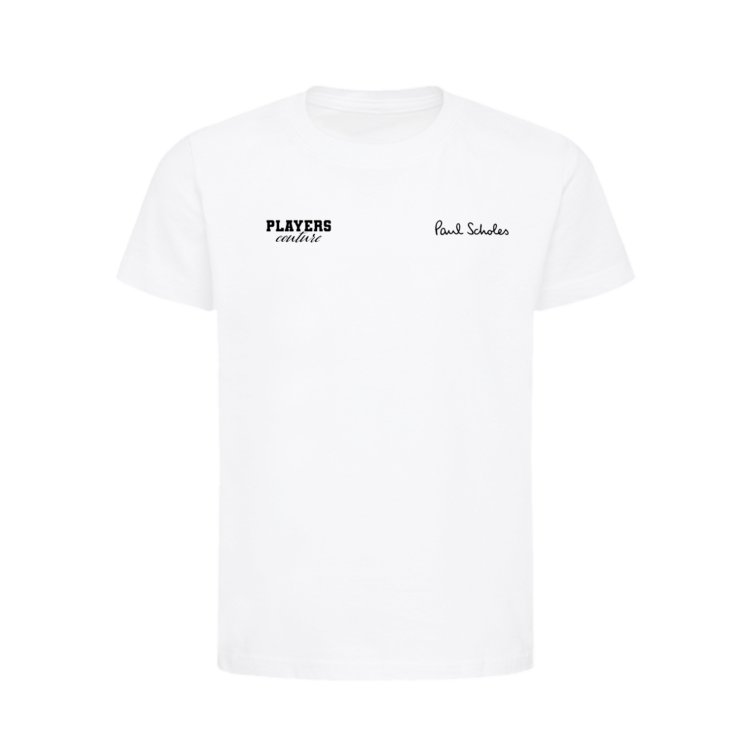 Paul Scholes Logo Players Couture Kids T-Shirt White