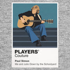 Paul Simon Paul Simon's understated guitarist-songwriter silhouette across six decades Icon Frame artwork in grey