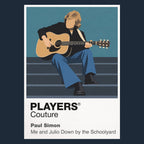 Paul Simon Paul Simon's understated guitarist-songwriter silhouette across six decades Icon Frame artwork in navy