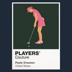 Paula Creamer Golf Icon Frame Men's Polo Shirt in Navy - Players Couture Fan Fashion