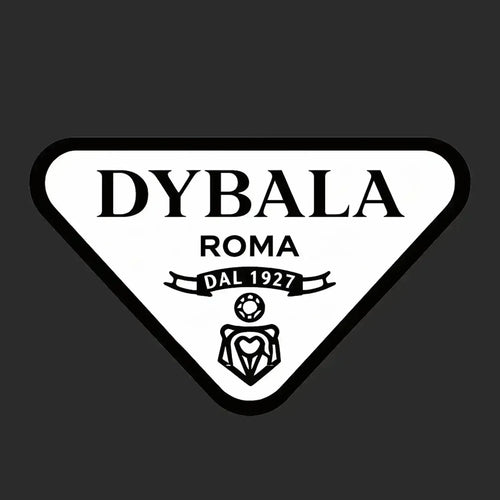 Paulo Dybala Logo Men's T-Shirt – black close-up detail shot of the Paulo Dybala Players Couture logo design