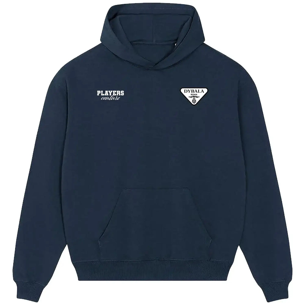 Paulo Dybala Logo Players Couture Men's Casual Hoodie - Navy / S | Argentina, Fashion Collection, Football, Hoodies, Juventus, Men's, Palermo, Roma, Volume 1