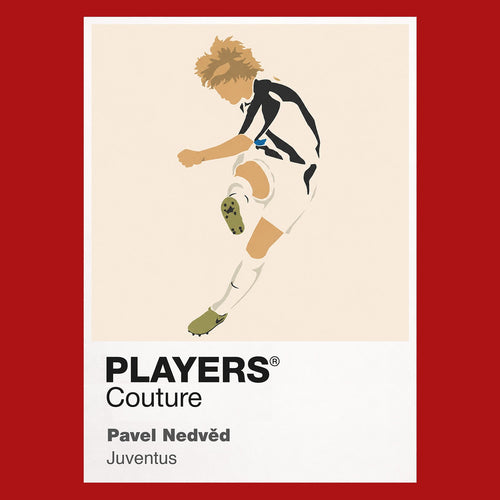 Pavel Nedved Juventus Icon Frame Men's Hoodie — Red Artwork
