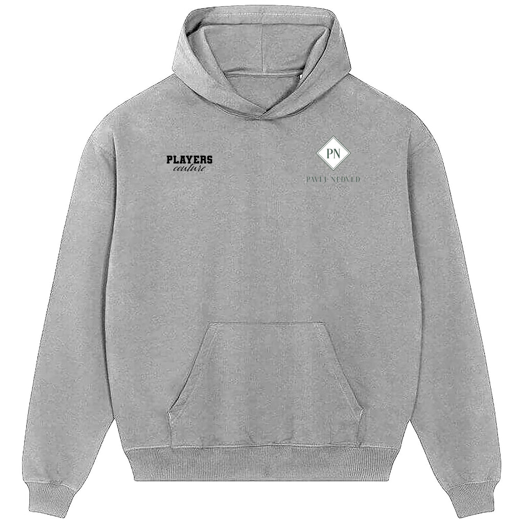 Pavel Nedved Logo Players Couture Men's Casual Hoodie Gray