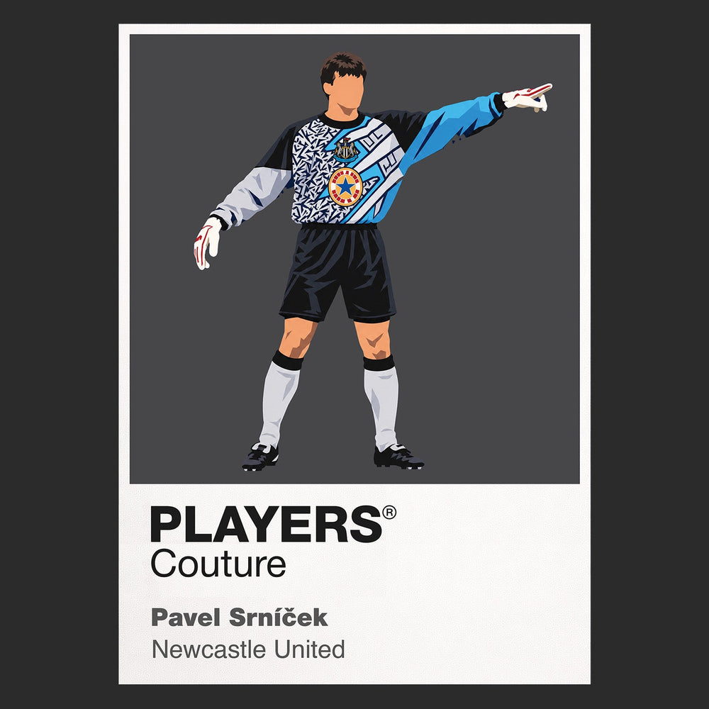 Pavel Srníček Newcastle United Icon Frame artwork in black