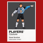 Pavel Srníček Newcastle United Icon Frame artwork in red