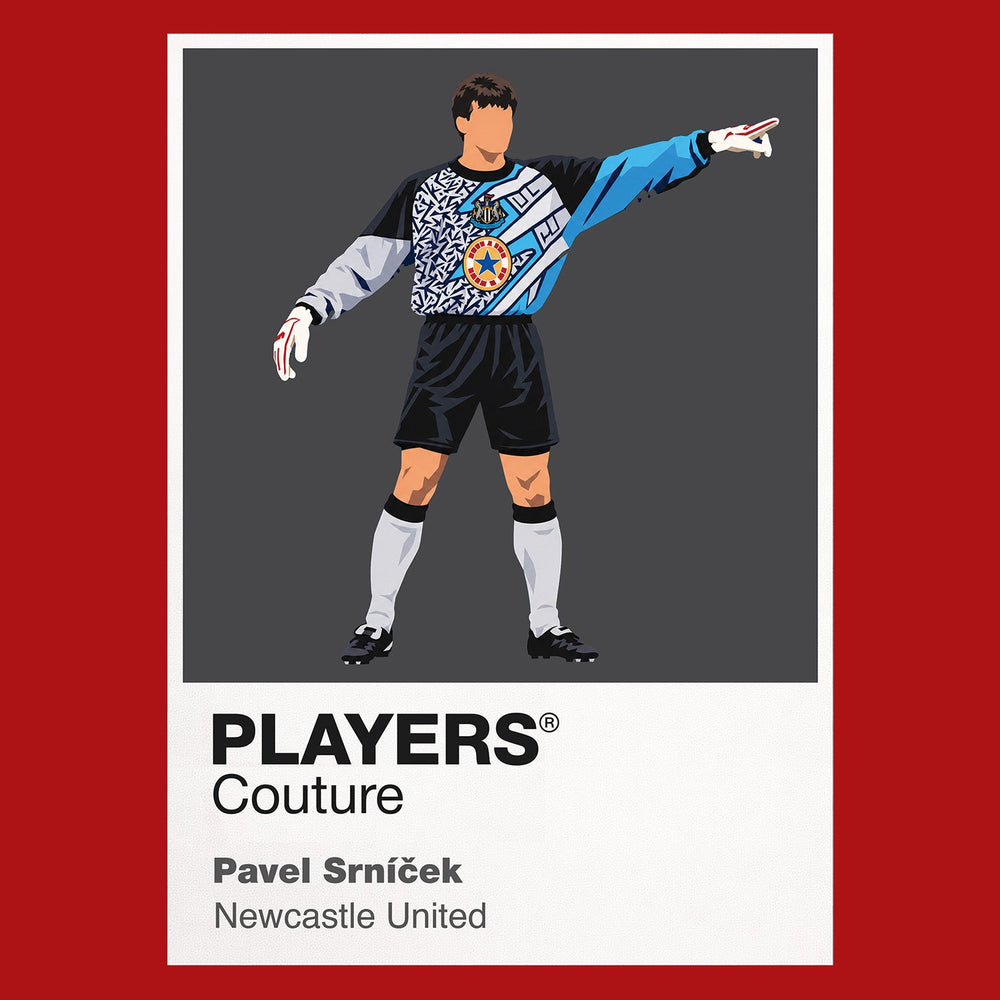Pavel Srníček Newcastle United Icon Frame artwork in red