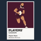Payne Haas Brisbane Broncos rugby league T-shirt navy