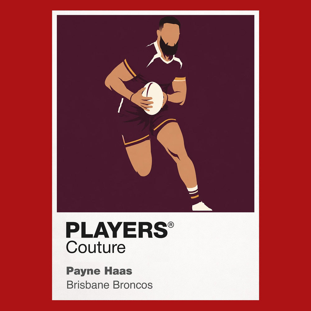 Payne Haas Brisbane Broncos rugby league T-shirt red