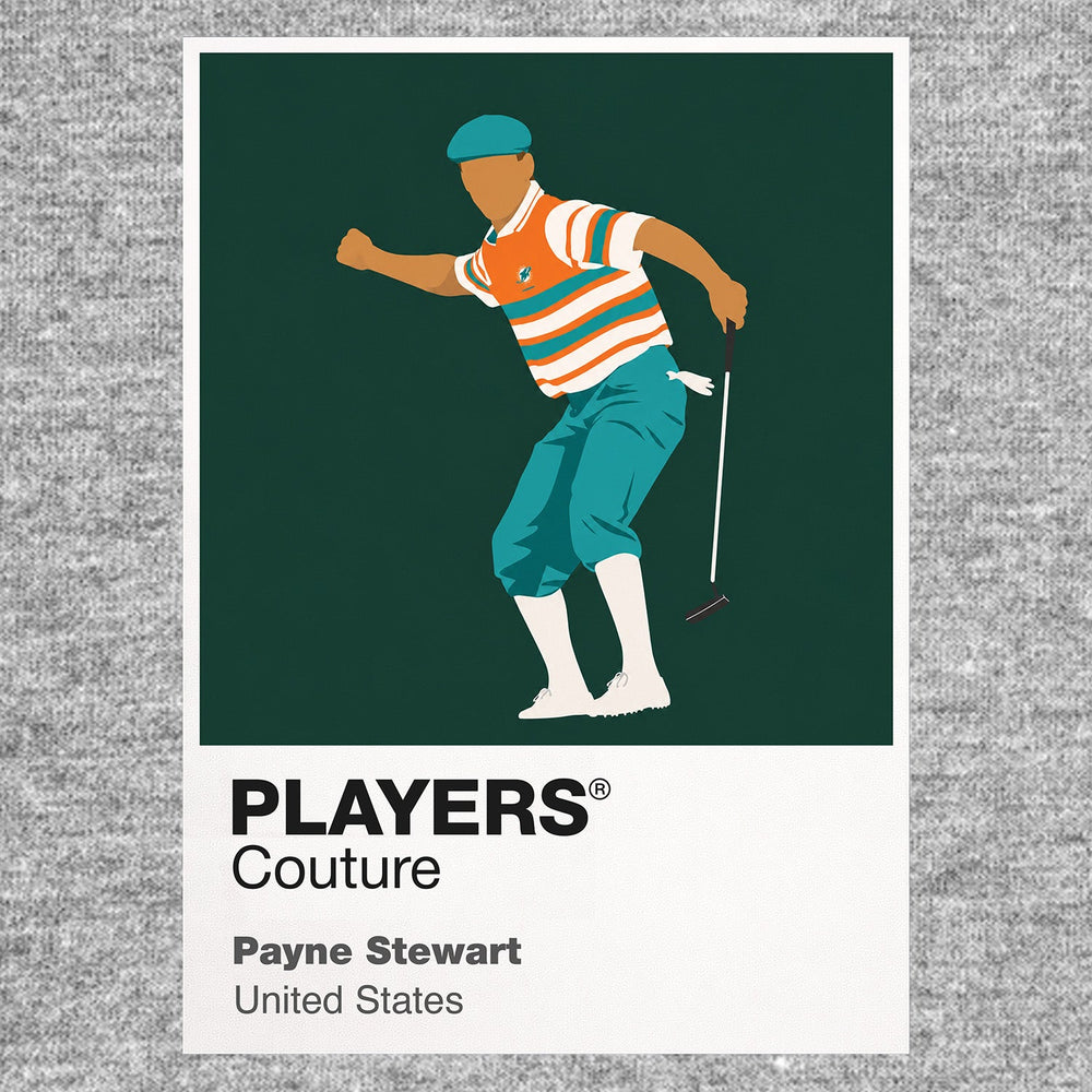 Payne Stewart Miami Dolphins Golf Icon Frame Men's Polo Shirt
