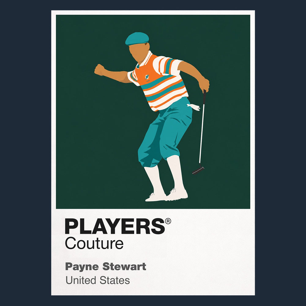 Payne Stewart Miami Dolphins Golf Icon Frame Men's Polo Shirt