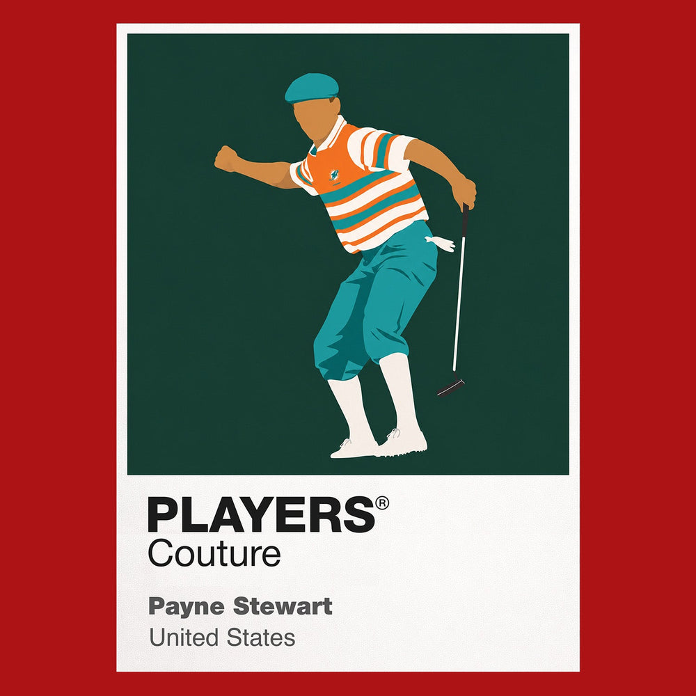 Payne Stewart Miami Dolphins Golf Icon Frame Men's Polo Shirt