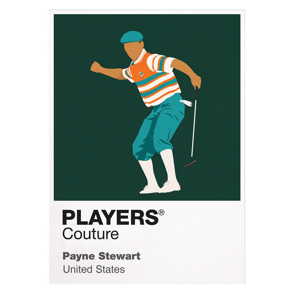 Payne Stewart Miami Dolphins Golf Icon Frame Men's Polo Shirt