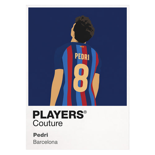 Pedri Barcelona Icon Frame — White