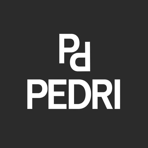 Pedri Logo Men's T-Shirt – black close-up detail shot of the Pedri Players Couture logo design