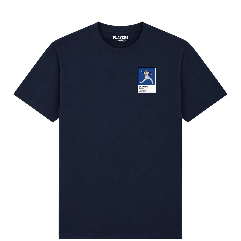 Pedro Martínez Mets Baseball Icon Frame Men's T-Shirt - Navy
