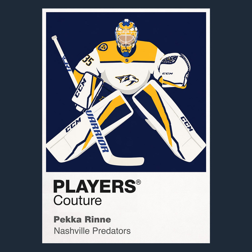 Pekka Rinne Nashville Predators navy Icon Frame artwork detail