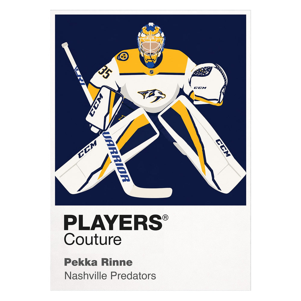 Pekka Rinne Nashville Predators white Icon Frame artwork detail