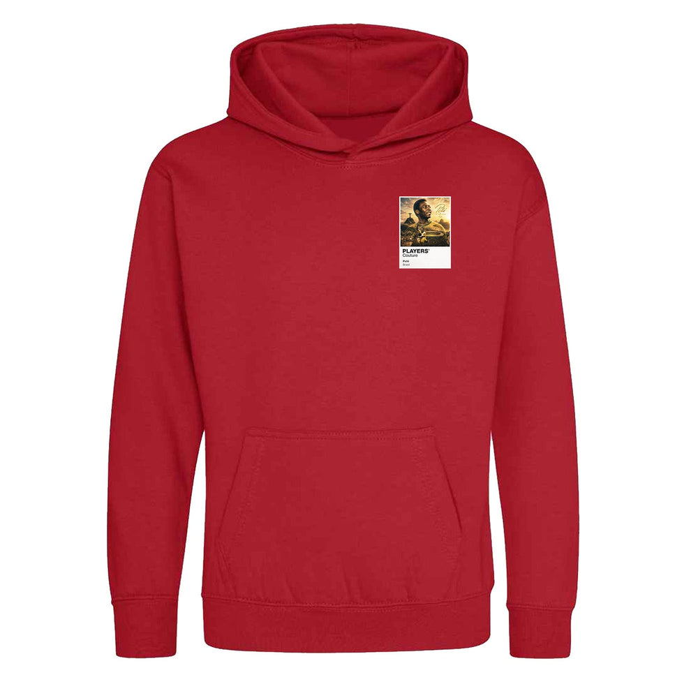 Pele Brazil Atlas Frame White kids hoodie by Players Couture