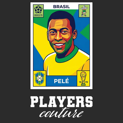 Pele World Cup Sticker Men's Hoodie – pele black Players Couture design